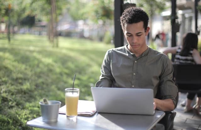 a man starting a career as freelance writer